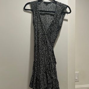 All saints polka dot wrap mini dress size small